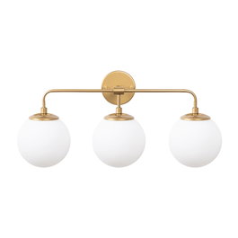 Opviq Horn - 12205 Lámpara de pared dorada con tapa de cristal